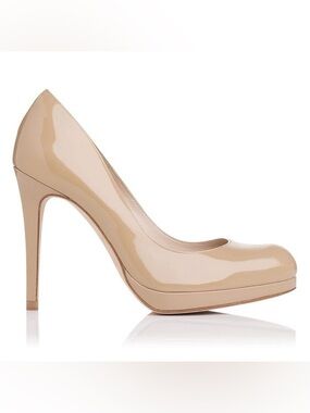 LK Bennett Sledge Patent Platform Courts Heels in Trench size 39 (US 8.5)